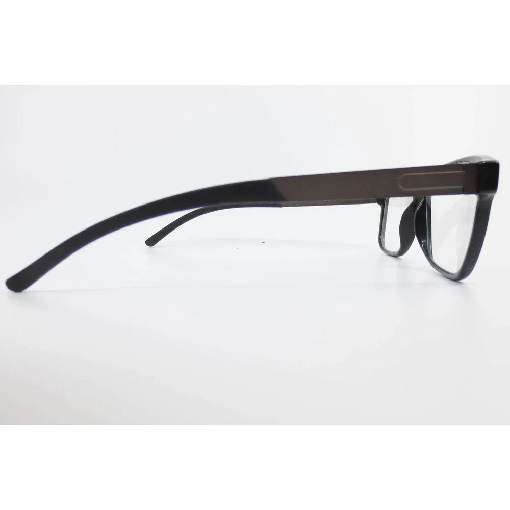 Randolph Engineering Keesler Black Gunmetal Rectangular Eyeglass Frame 58-15-145